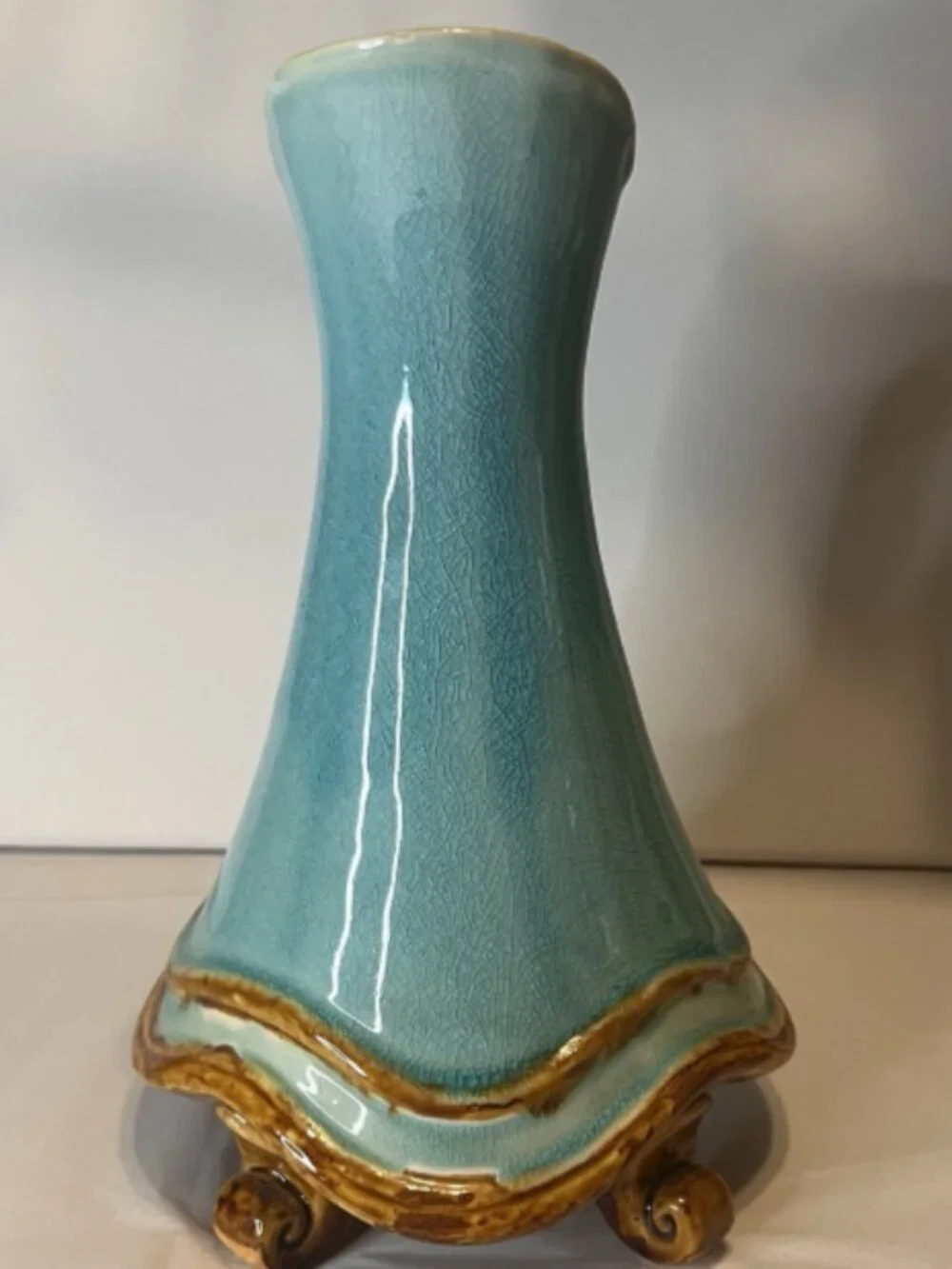 Spiegel.  Aqua Pitcher Vase.  10.4